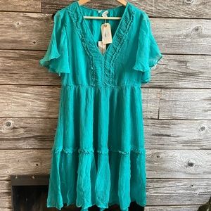 Sundance sea green midi dress